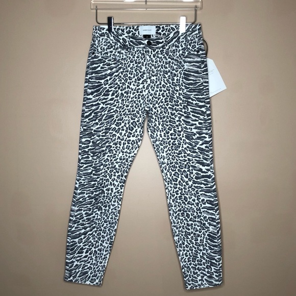 Current/Elliott Leopard Stiletto Ankle Skinny Jean - Picture 2 of 8